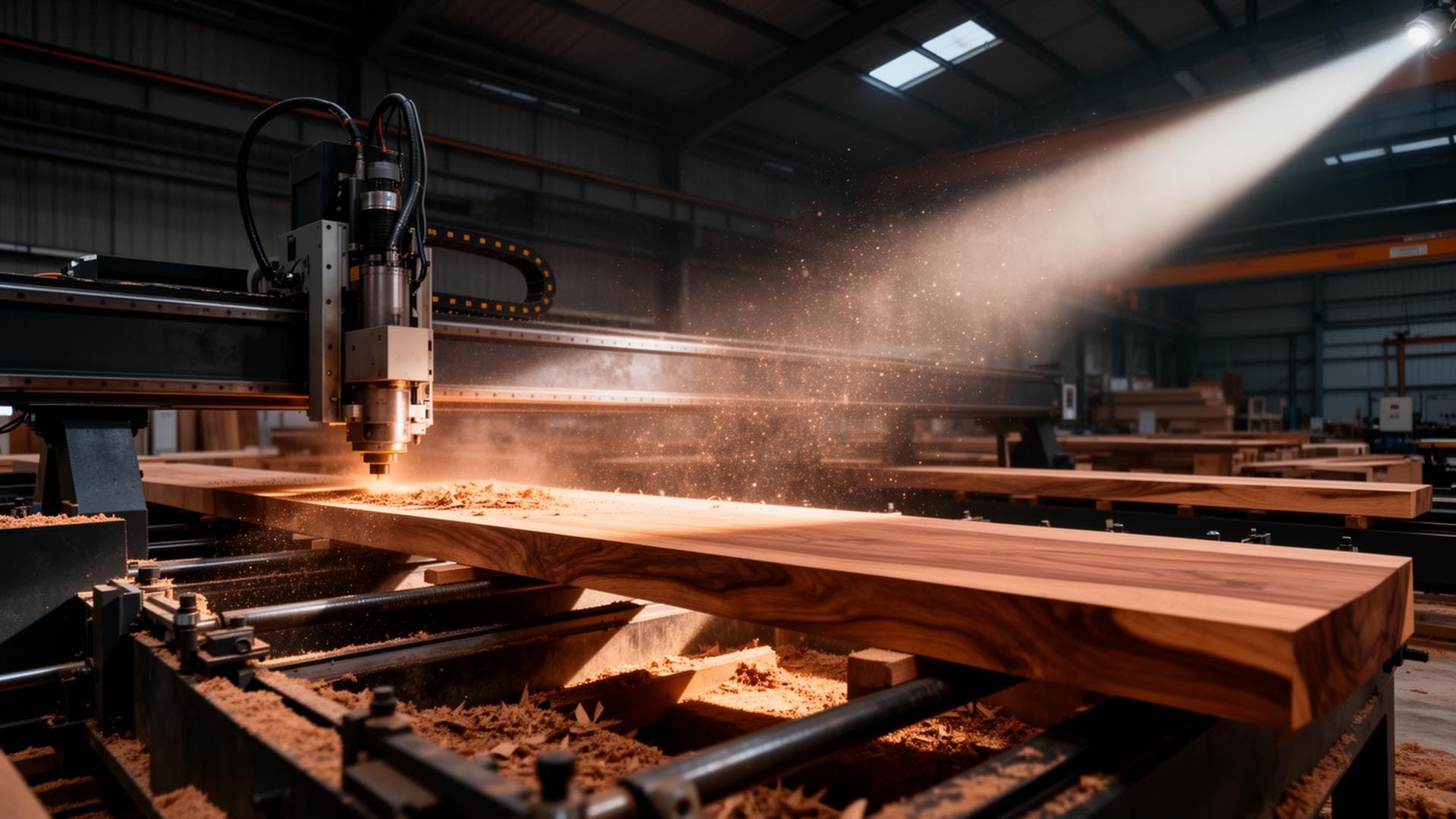 Industrial wood manufacturing facility